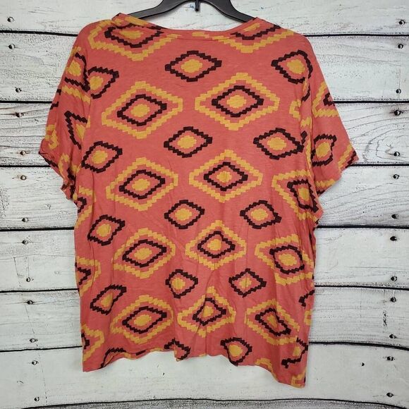 Sonoma Woman's 3x Pink Azteck theme SS T-Shirt - Picture 2 of 5